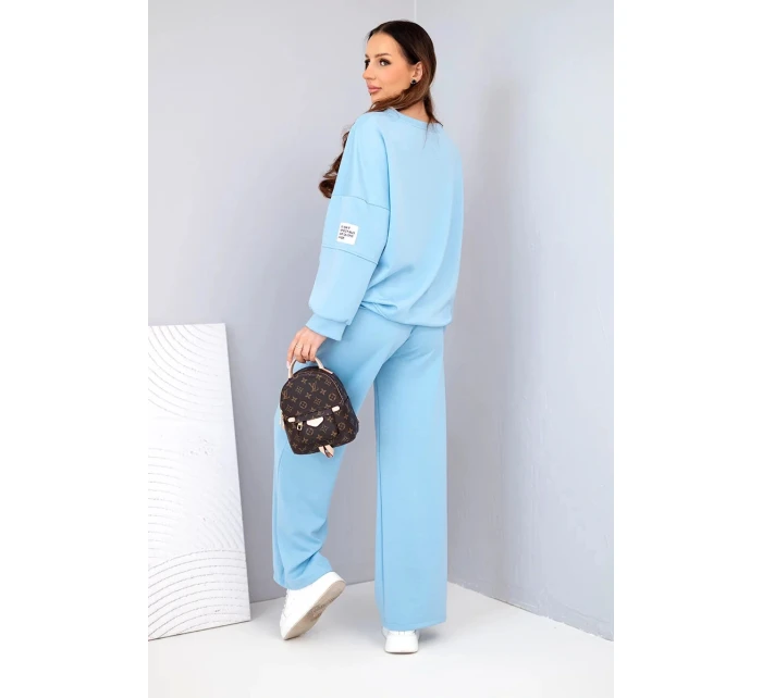 Dámska súprava maslová mikina + nohavice modrá