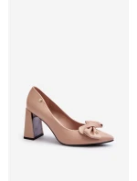 Na Podpatku S Mašlí Beige model 21649229 - VINCEZA
