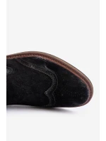 Semišové Pánské Kotníkové Boty Big Star model 21671586 Černé - Big Star Shoes Semišové Pánské Kotníkové Boty Big Star model 21671586 Černé - Big Star Shoes