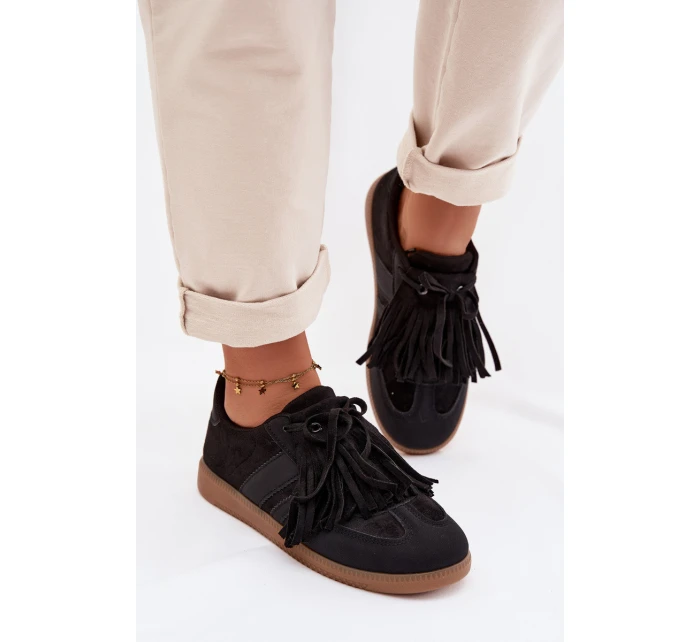 Dámské tenisky s třásněmi Černé model 21954597 - Boto