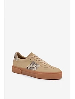 Dámské tenisky s kůží Big Star Béžové model 22042750 - Big Star Shoes