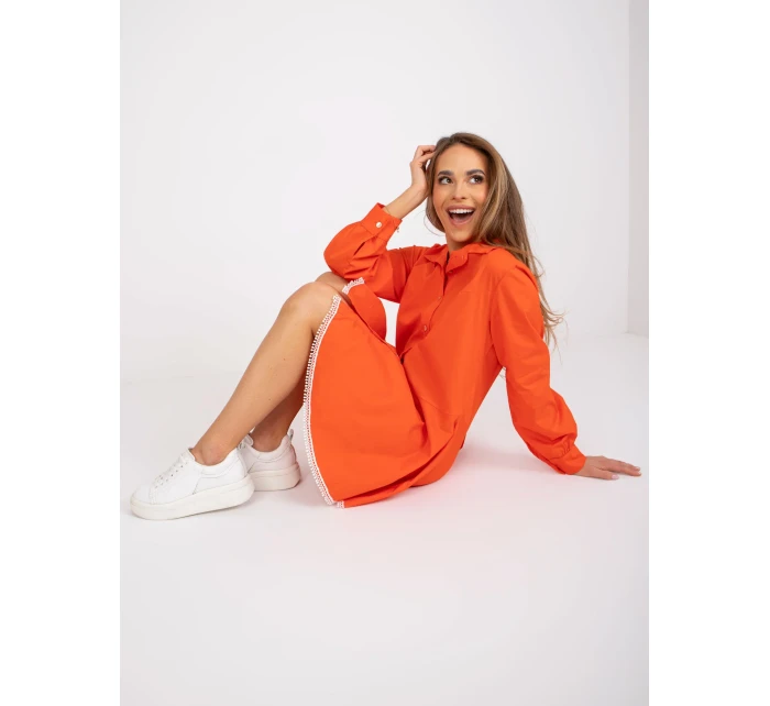 Dámske šaty-DHJ-SK-6801.63P-oranžové