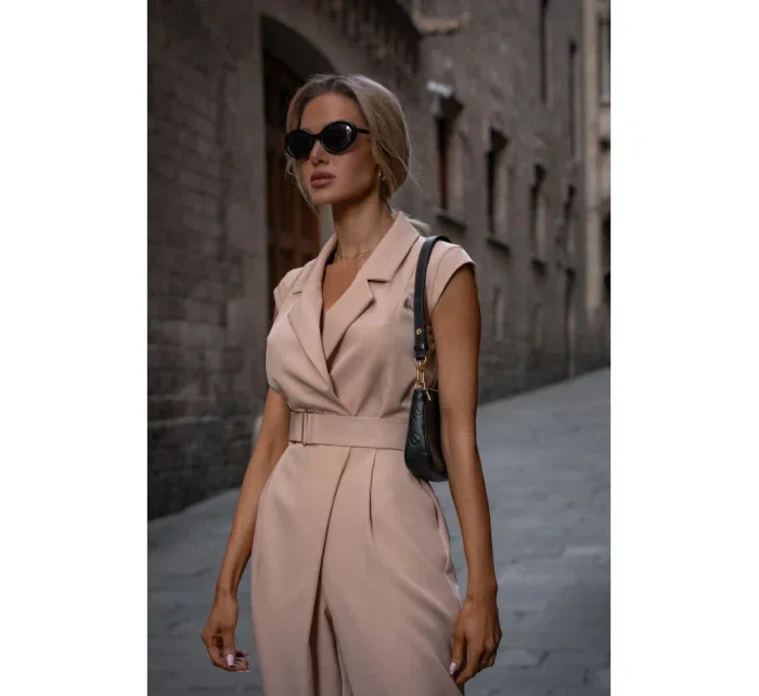 M780 Kombinéza s asymetrickým vzorom - béžová