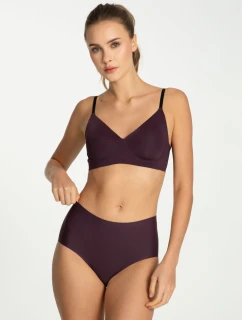Jednoduchá košeľová podprsenka Dark Plum - Julimex