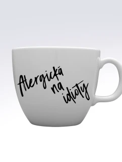 ALERGICKÁ NA IDIOTY - MEGA XXL keramický hrnek 1000 ml