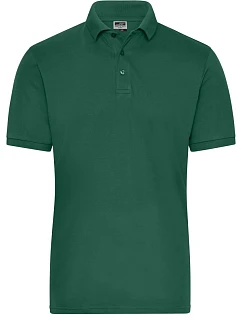 Daiber JN 1806 Pánske pracovné elastické bio polo - Solid 02.1806 tmavozelené