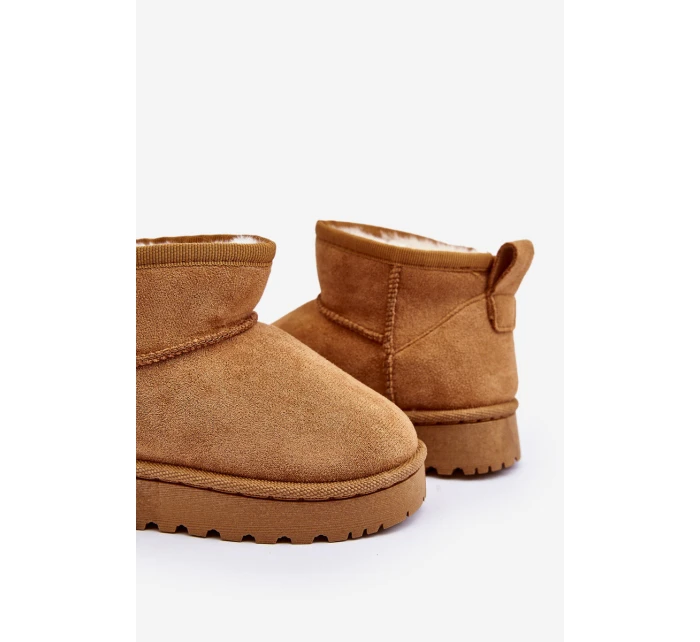 Dziecięce Śniegowce Botki Ocieplane Camel Nallita Dziecięce Śniegowce Botki Ocieplane Camel Nallita