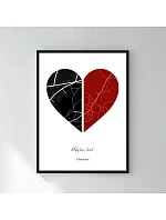 Personalizovaný magický fotob obraz v ráme – 30x40 – Dve miesta, jedno srdce Personalizovaný magický fotob obraz v ráme – 30x40 – Dve miesta, jedno srdce