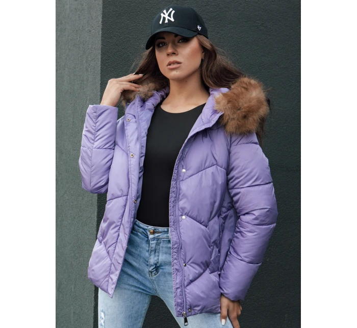 Dámská zimní bunda s kapucí fialová Dstreet model 21979639 - FashionStreet