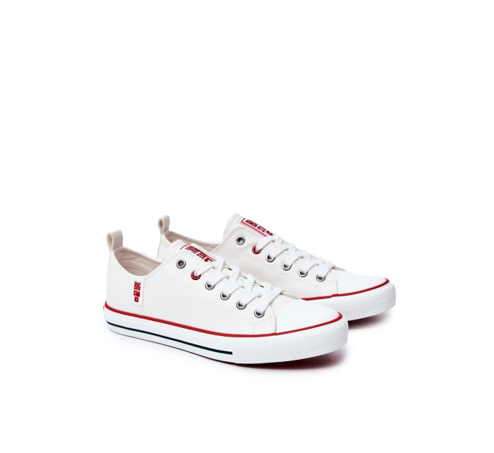 Męskie Skórzane Trampki BIG STAR JJ174069 Białe Męskie Skórzane Trampki BIG STAR JJ174069 Białe