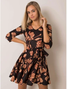 Šaty LK SK 508307 3.75P čierna a béžová