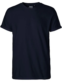 O Pánské bio tričko s ohrnutými rukávy navy model 22504544 - Neutral