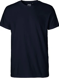 O Pánské bio tričko s ohrnutými rukávy navy model 22504544 - Neutral