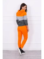 Oranžová+sivá farebná pruhovaná sada