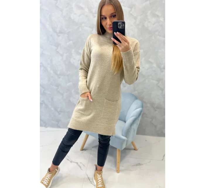 model 18745568 svetr béžový - K-Fashion