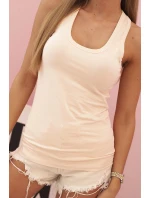 Dámská bavlněná na ramínkách meruňková model 22014341 - K-Fashion Dámská bavlněná na ramínkách meruňková model 22014341 - K-Fashion