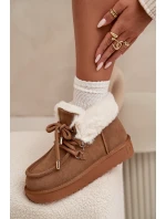 Dámské sněhule z přírodní semiš model 21714062 Camel - D.Franklin