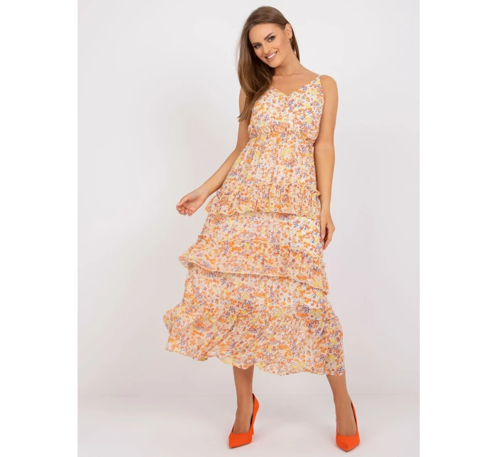 Dámské šaty EM SK model 17507067 jasně oranžové - FPrice Dámské šaty EM SK model 17507067 jasně oranžové - FPrice