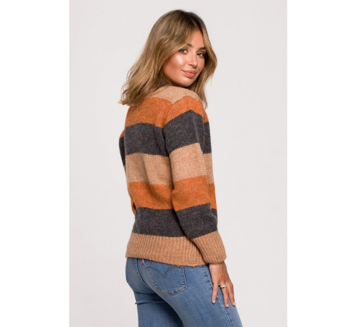 BK071 Multicolour pullover sweater - model 4