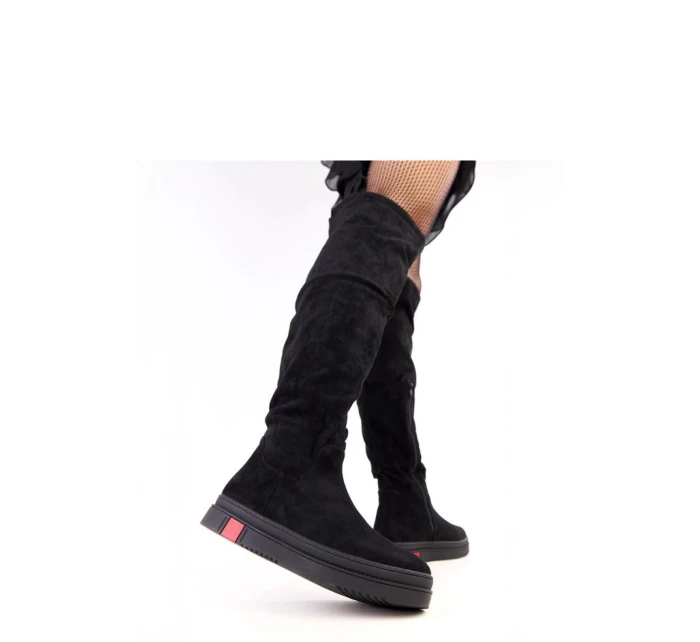 Dámske vysoké čižmy DH240102 Black - YOLERA