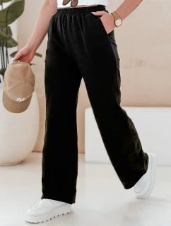 Dámske tepláky so širokými nohavicami DRESLINA black FashionStreet UY2692