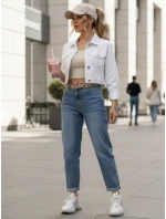 Dámské džínové kalhoty s páskem Dstreet model 21996336 - FashionStreet