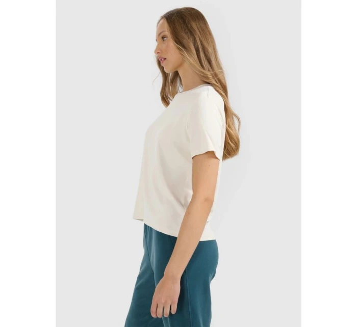 Dámské tričko z žebrovaného modalu model 21736512 dámské - 4F Dámské tričko z žebrovaného modalu model 21736512 dámské - 4F