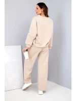 Dámsky set maslová mikina + nohavice béžová