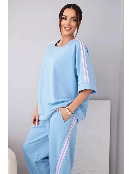 Dámska maslová viskózna mikina a nohavice s tienidlami béžová