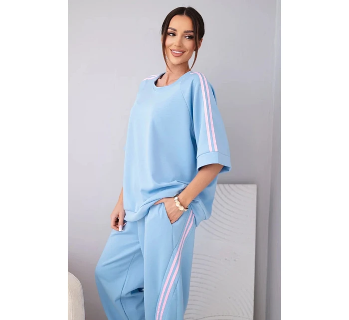 Dámska maslová viskózna mikina a nohavice s tienidlami béžová