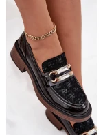 Kožené lakované dámské s detailem  Černé model 21713844 - D&A