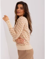 Sweter AT SW model 21798044 beżowy - FPrice Sweter AT SW model 21798044 beżowy - FPrice