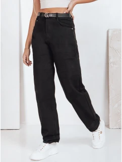 Dámske široké čierne džínsy FashionStreet UY2760