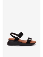 Dámské Sandály Na Klínu Černé model 21698935 - Boto