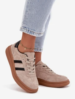 Dámske semišové tenisky na platforme Elivienne - béžové