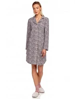 Dámska nočná košeľa 15446 - 271 sivá / ružová so vzorom - Vamp