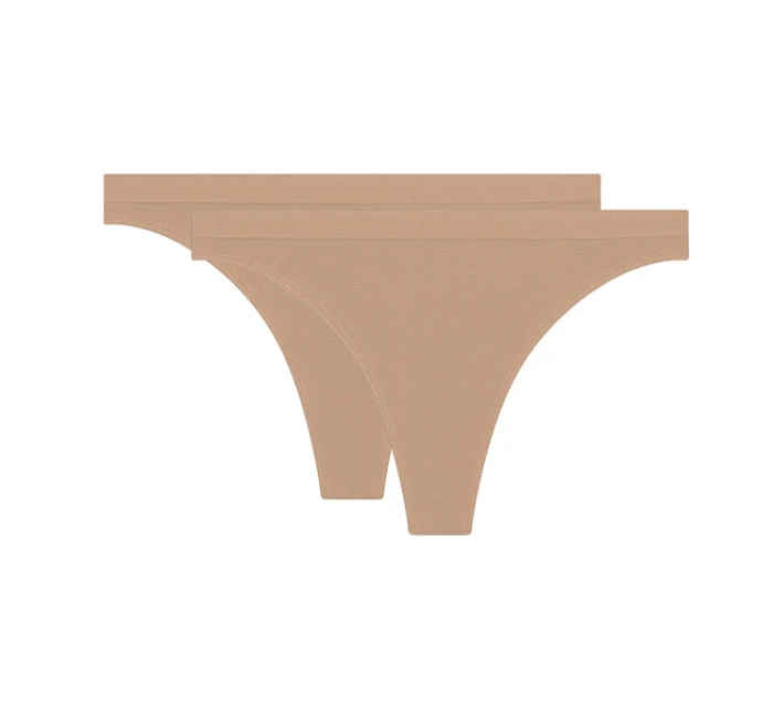 Dámske tangá 2 ks DIM SEAMLESS THONG 2x - DIM - nude