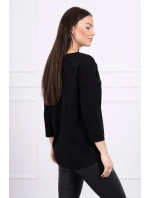 Blúzka s potlačou Originálna čierna Blúzka s potlačou Originálna čierna