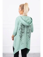 Tmavá mätová mikina s potlačou krídel