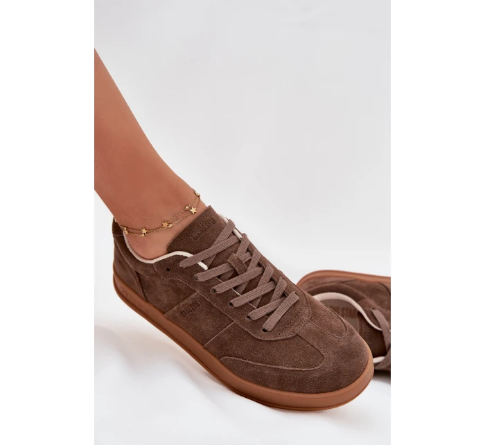 Zamszowe Sneakersy Damskie Big Star SS274676 HI-POLY SYSTEM Brązowe