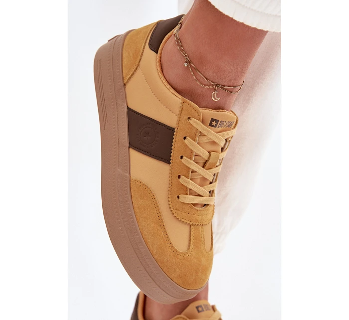 Dámské semišové tenisky Big Star TT274166 Žluté