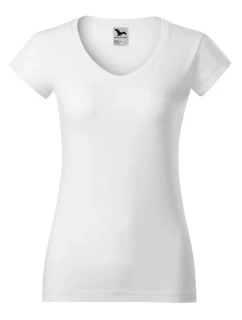 Fit V-neck tričko dámské bílá