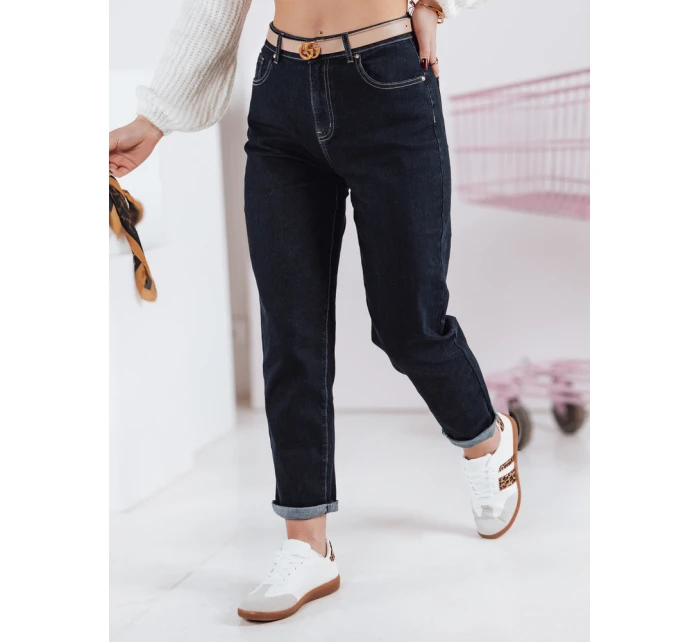 Dámské džínové kalhoty mom fit tmavě modré Dstreet model 21983593 - FashionStreet