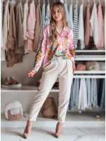 Dámské květované tričko oversize růžové Dstreet model 21986544 - FashionStreet