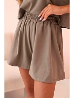 Dámska bavlnená súprava so širokými šortkami fango Dámska bavlnená súprava so širokými šortkami fango