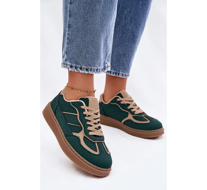 Nízké dámské tenisky Zelené Brenelle