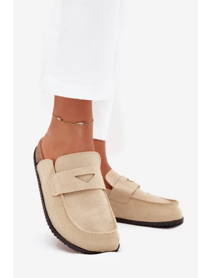 Dámske papuče na korkovej platforme - béžové Nivalia Dámske papuče na korkovej platforme - béžové Nivalia