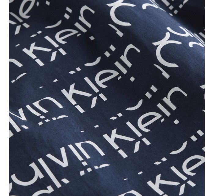 Pánské pyžamo L/S PANT SET 000NM2184E GVB tm. modré - Calvin Klein