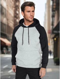 Pánská šedá základní mikina s kapucí Dstreet model 21985976 - FashionStreet