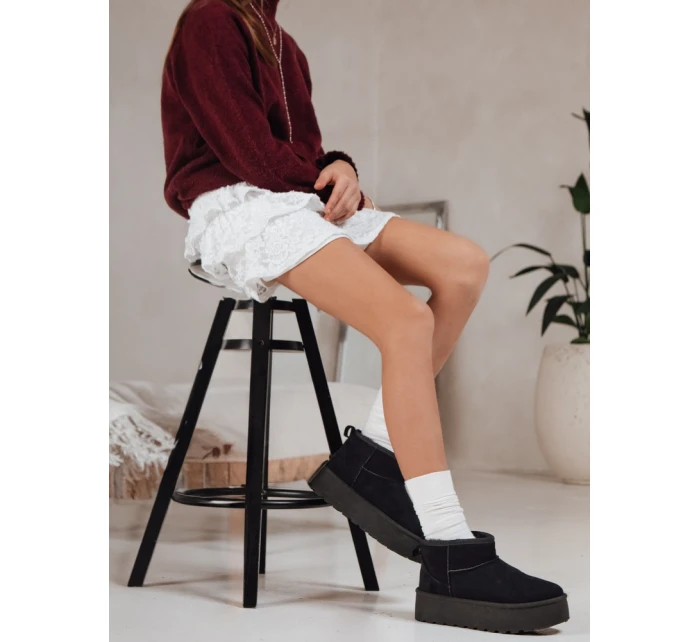 Dámské černé semišové sněhule Dstreet model 21994461 - FashionStreet